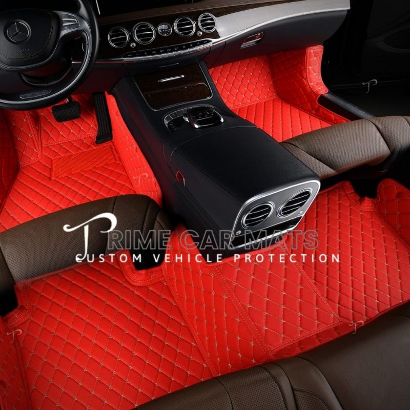Racing Red Car Mats Set